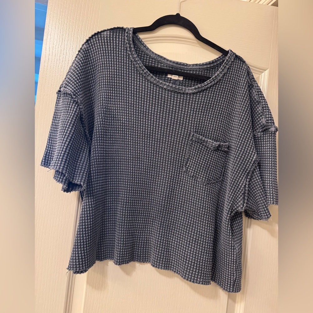 Pilcro Short-Sleeve Waffle T-Shirt - Picture 3 of 4